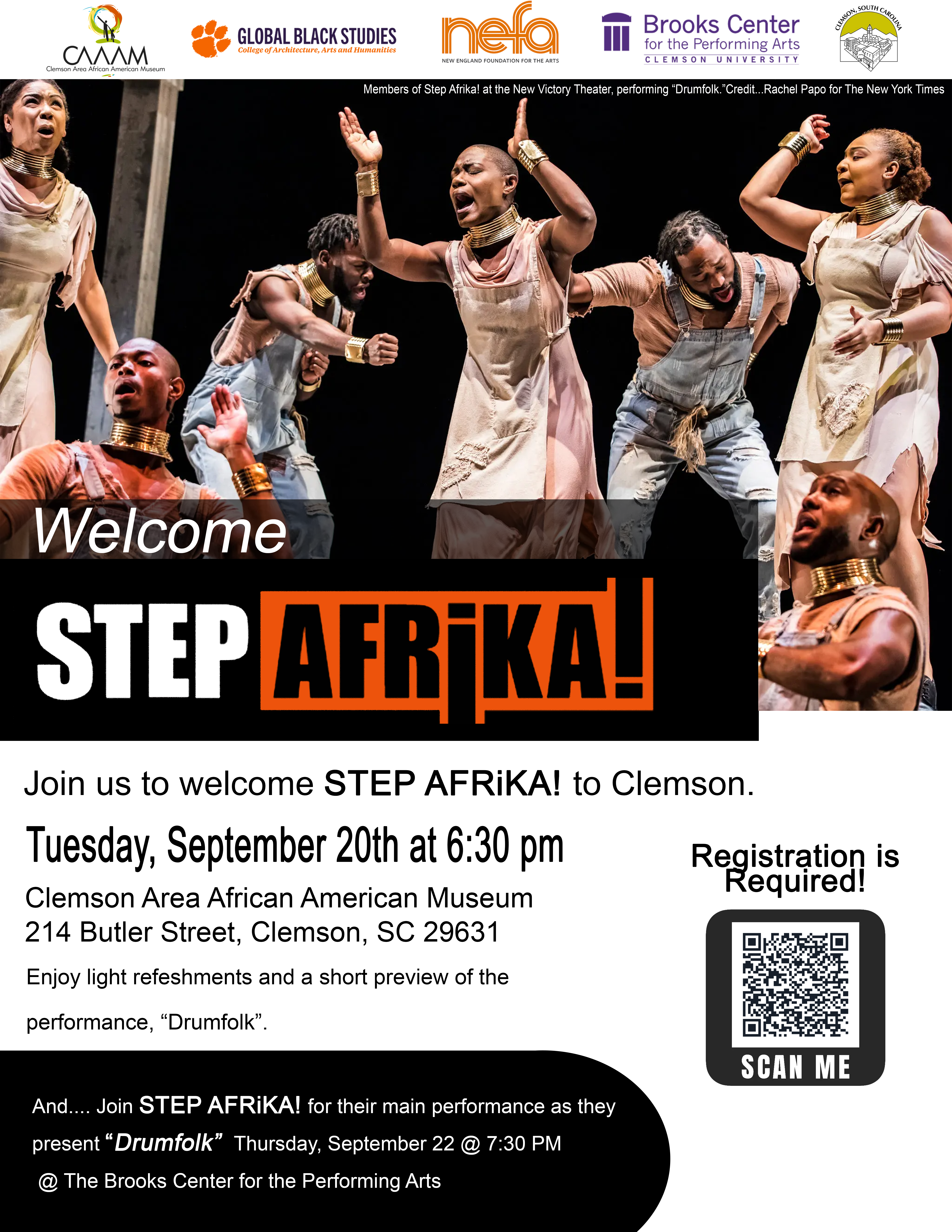 Welcome Step Afrika Tuesday, September 20th